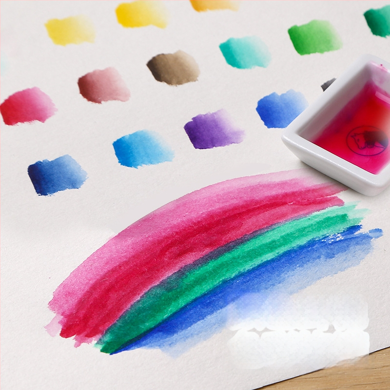 Marie’s akvarelinių dažų rinkinys – pigmentų pagrindu, 12 ml talpa, akvarelėms piešti