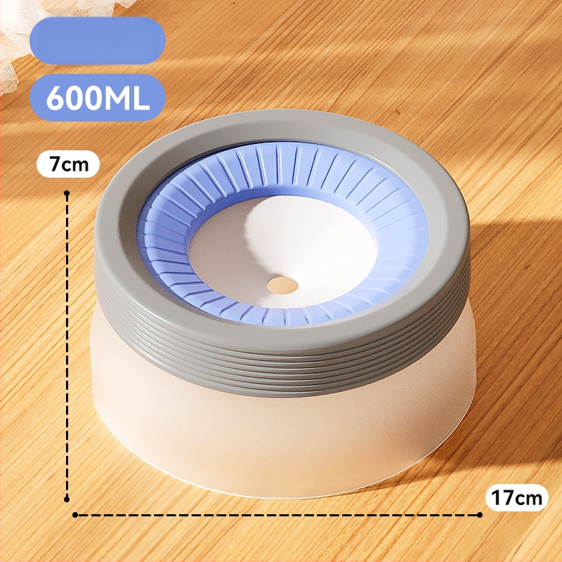 Plūduma suņa ūdens bļodiņa, plastmasa, ar anti-noplūdes atveri un mitrumu izturīgu dzirdināšanas ierīci, kakla aizsardzība