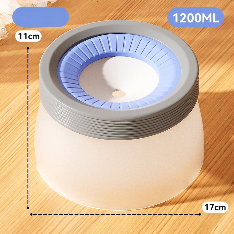 Plūduma suņa ūdens bļodiņa, plastmasa, ar anti-noplūdes atveri un mitrumu izturīgu dzirdināšanas ierīci, kakla aizsardzība