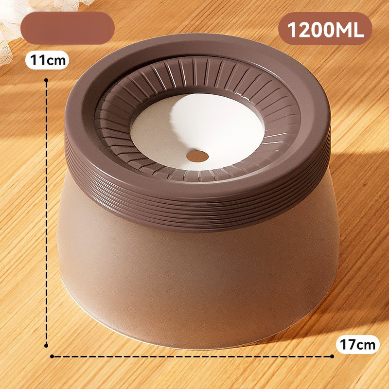 Plūduma suņa ūdens bļodiņa, plastmasa, ar anti-noplūdes atveri un mitrumu izturīgu dzirdināšanas ierīci, kakla aizsardzība