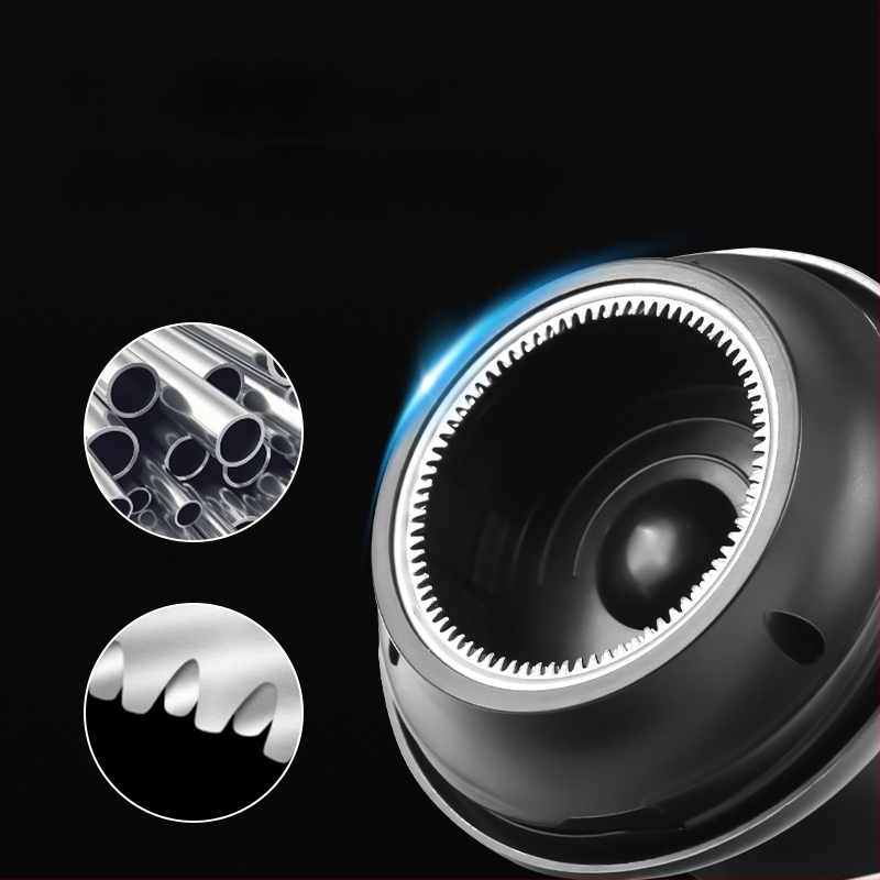 Elektrinis plaukų kirpimo aparatas su įmontuota baterija (brushed motor, nerūdijančio plieno peilis, įmontuota 1200–2000 mAh baterija, veikimo laikas 1–3 valandos, triukšmas 36–45 dB)