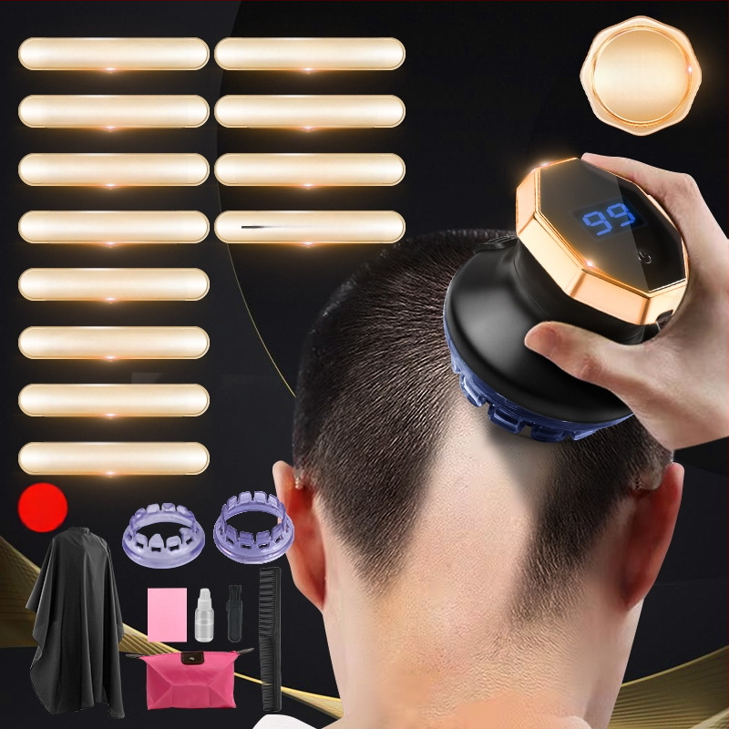 Elektrinis plaukų kirpimo aparatas su įmontuota baterija (brushed motor, nerūdijančio plieno peilis, įmontuota 1200–2000 mAh baterija, veikimo laikas 1–3 valandos, triukšmas 36–45 dB)