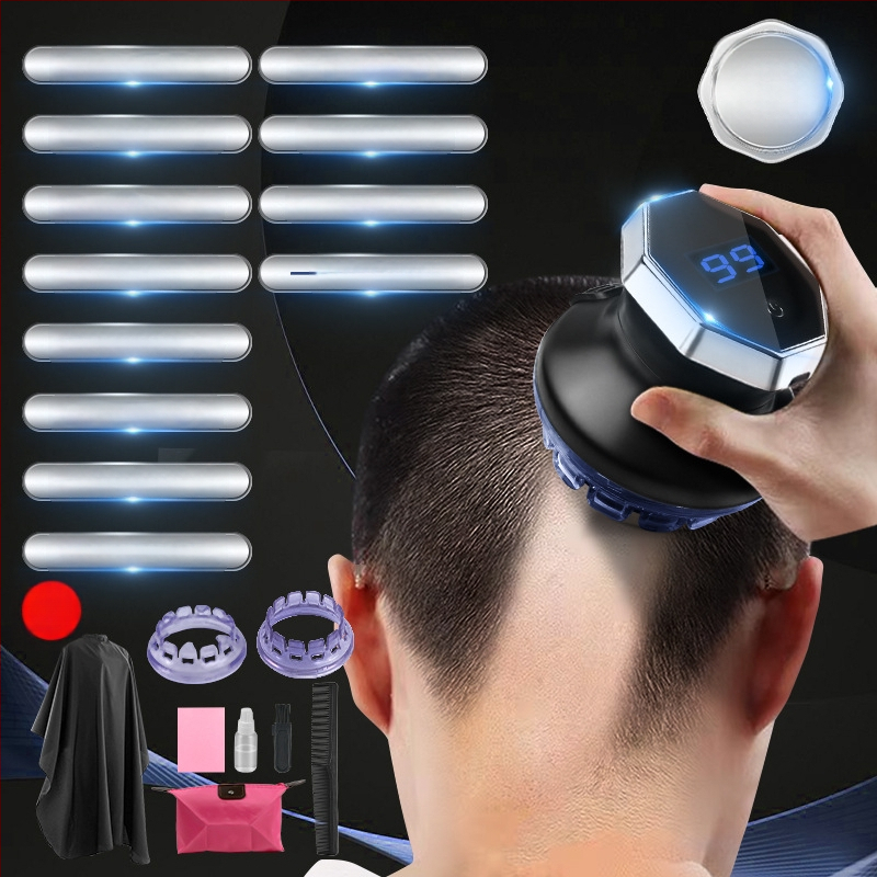 Elektrinis plaukų kirpimo aparatas su įmontuota baterija (brushed motor, nerūdijančio plieno peilis, įmontuota 1200–2000 mAh baterija, veikimo laikas 1–3 valandos, triukšmas 36–45 dB)