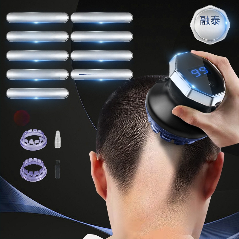 Elektrinis plaukų kirpimo aparatas su įmontuota baterija (brushed motor, nerūdijančio plieno peilis, įmontuota 1200–2000 mAh baterija, veikimo laikas 1–3 valandos, triukšmas 36–45 dB)