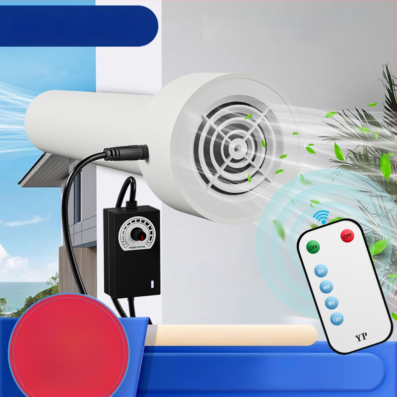 Išmetimo oro keitimo ventiliatorius miegamajam, 12V, 1000W, 50Hz, horizontalis montavimas, išmanusis valdymas