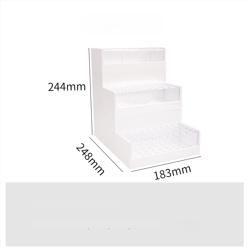 Plastmasas galda ekspozīcijas plaukts ar daudzpakāpju kāpņu dizainu, izstādes plaukts modelis, logotipa drukāšana un pielāgošana pieejama
