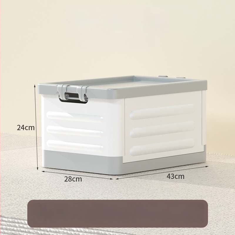 Sulankstoma gyvenamojo kambario saugojimo dėžė su ratukais, 18L talpa, nešiojamas plastikinis organizatorius drabužiams, žaislams ir kosmetikai