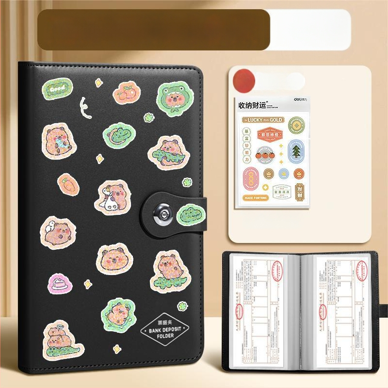 PQ918 PU odinės sąskaitų laikymo knygutė, Modelis PQ918, Popieriaus dydis 200x100, Užpakalinio pločio 15