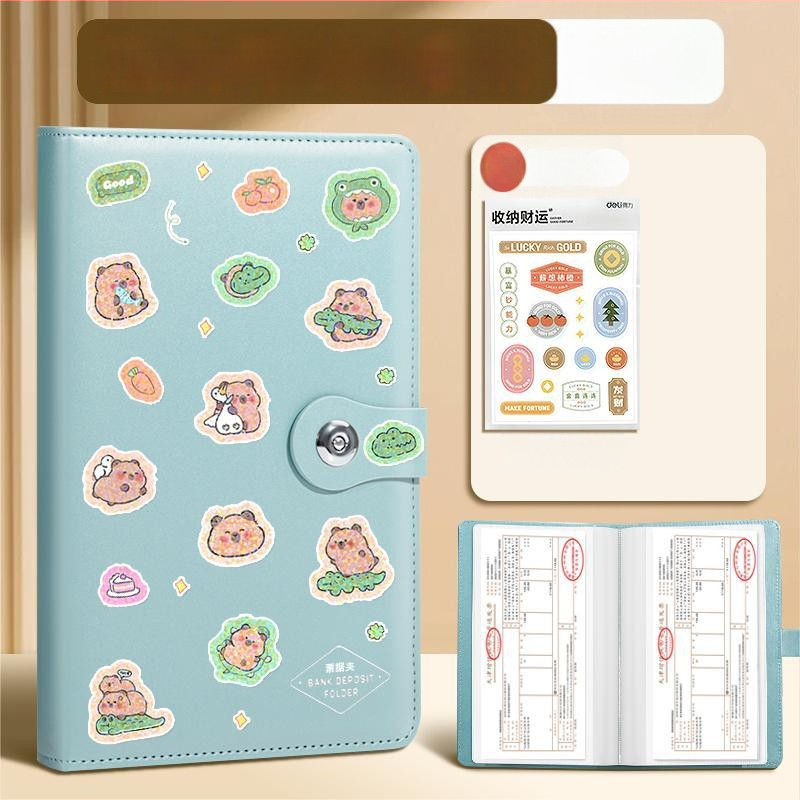 PQ918 PU odinės sąskaitų laikymo knygutė, Modelis PQ918, Popieriaus dydis 200x100, Užpakalinio pločio 15