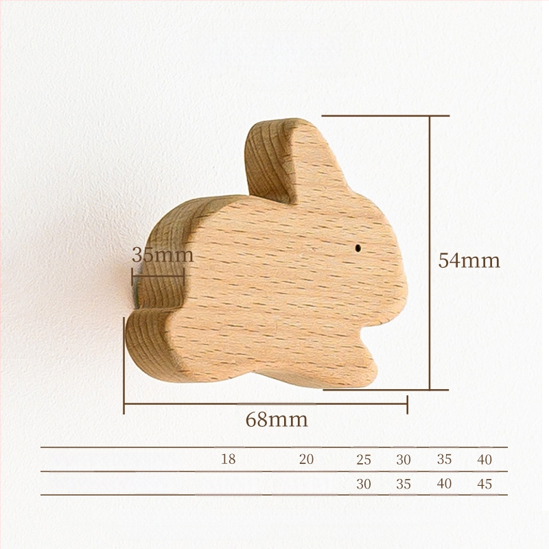 Medinė stalčiaus rankena – masyvus medis, graviruota, modernus minimalistinis stilius, modelis 0808