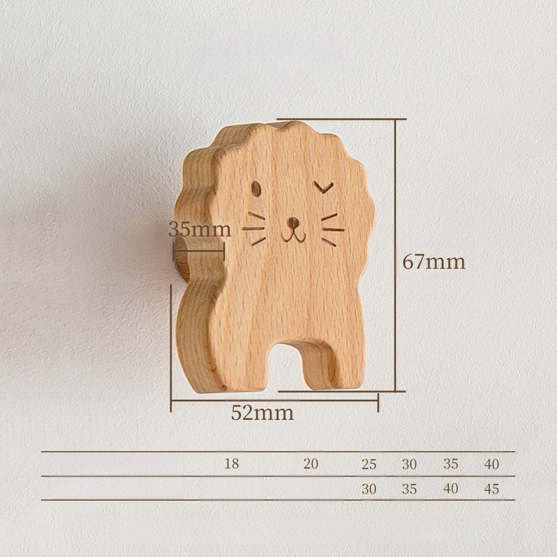 Medinė stalčiaus rankena – masyvus medis, graviruota, modernus minimalistinis stilius, modelis 0808