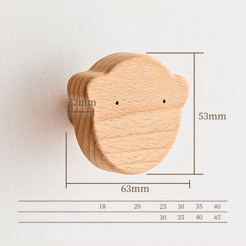Medinė stalčiaus rankena – masyvus medis, graviruota, modernus minimalistinis stilius, modelis 0808