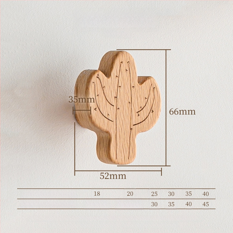 Medinė stalčiaus rankena – masyvus medis, graviruota, modernus minimalistinis stilius, modelis 0808