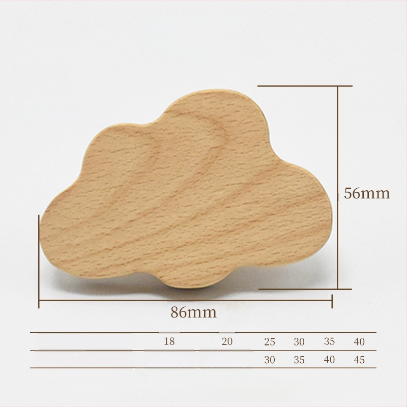 Medinė stalčiaus rankena – masyvus medis, graviruota, modernus minimalistinis stilius, modelis 0808