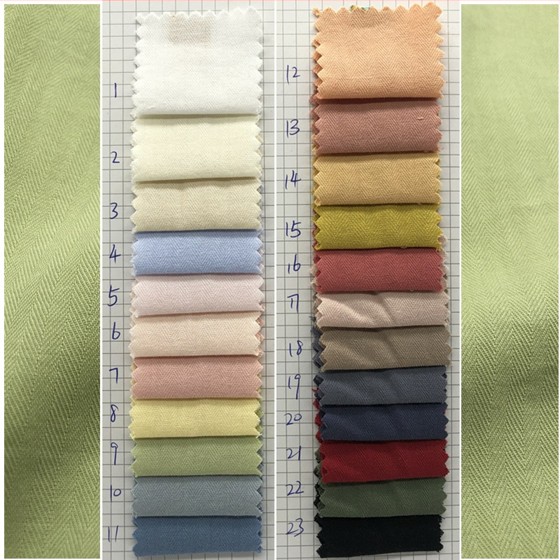 Medvilnės audinys, pynimo Twill Jacquard su herringbone raštu, plovimo apdaila, tinkamas marškinėliams, viršutiniams drabužiams, suknelėms, apatinei ir pižamoms