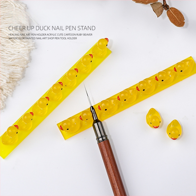 Nail art pieštukų laikiklis, akrilas, keli skyriai, stalinis saugojimas, krištolo dizainas