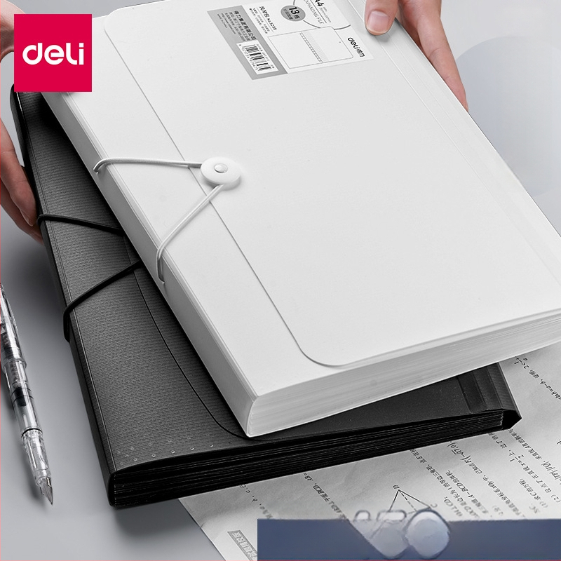 Deli 5236 PP akordeoninis bylų organizatorius su 13 skyrių, biuro dokumentų dėžutė