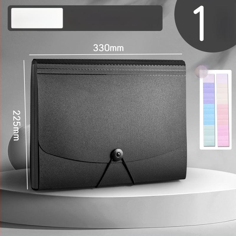 Deli 5236 PP akordeoninis bylų organizatorius su 13 skyrių, biuro dokumentų dėžutė