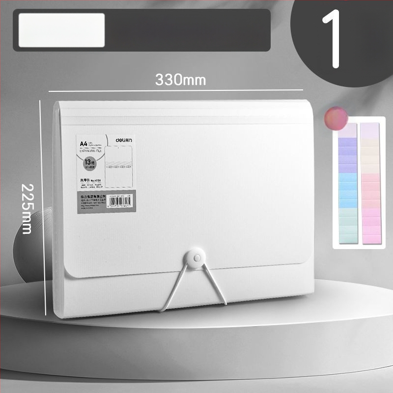 Deli 5236 PP akordeoninis bylų organizatorius su 13 skyrių, biuro dokumentų dėžutė