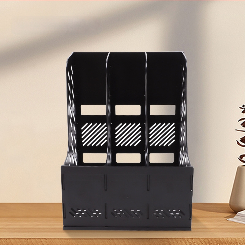 Bright 3 lygių plastikinių bylų organizatorius, vertikalus stalinis bylų krepšelis, modelis 9703