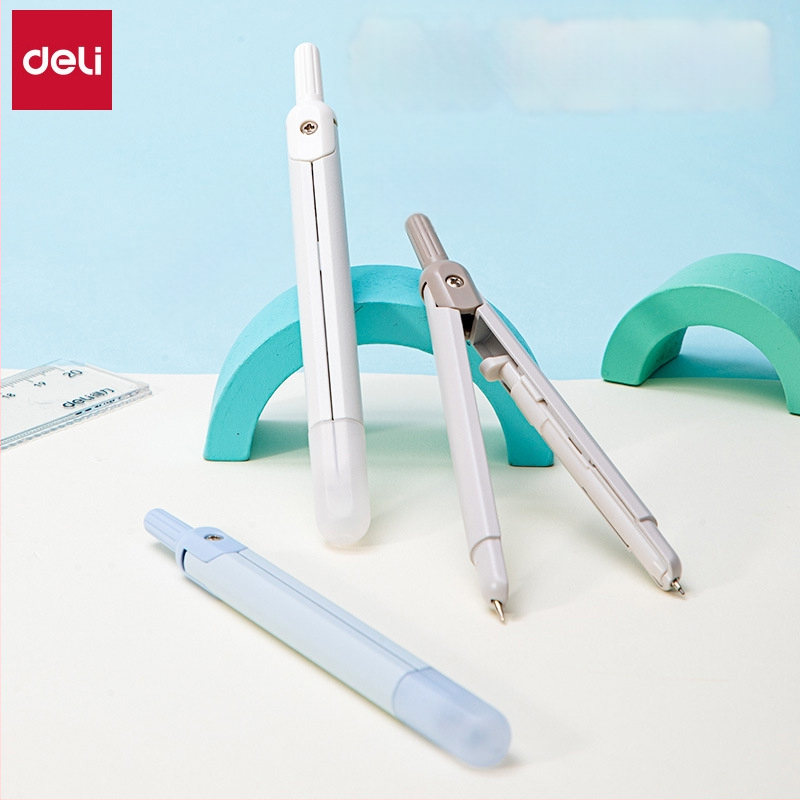 Deli VC28 Ühendatud pliiatsitüüpi metallikompass ringjoone joonestamiseks grafiitituumaga