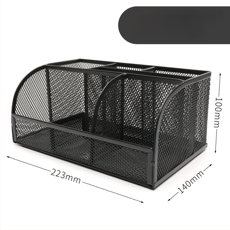 Deli 8903 Kvadrātmetāla pildspalvu turētājs, daudzfunkcionāls galda organizētājs