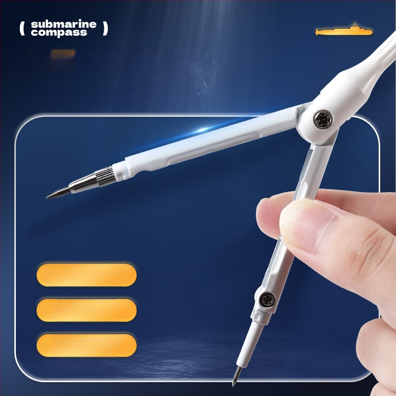 Pliiatsikujulise kujuga kompass, kahe ühes disainiga, mudel JY-2509-1, metall