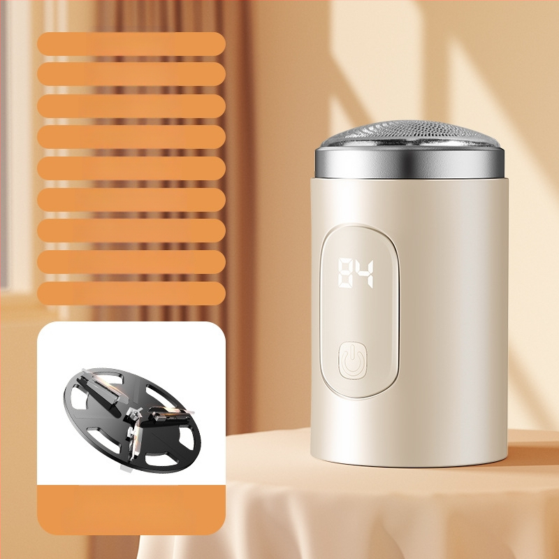 Vyrų elektrinis skustuvas su plūduriuojančia trim žiedų galvute ir 18 peiliukų, USB‑C greitoji įkrovimo, įmontuota 500–800 mAh baterija, veikimo laikas 60+ min.