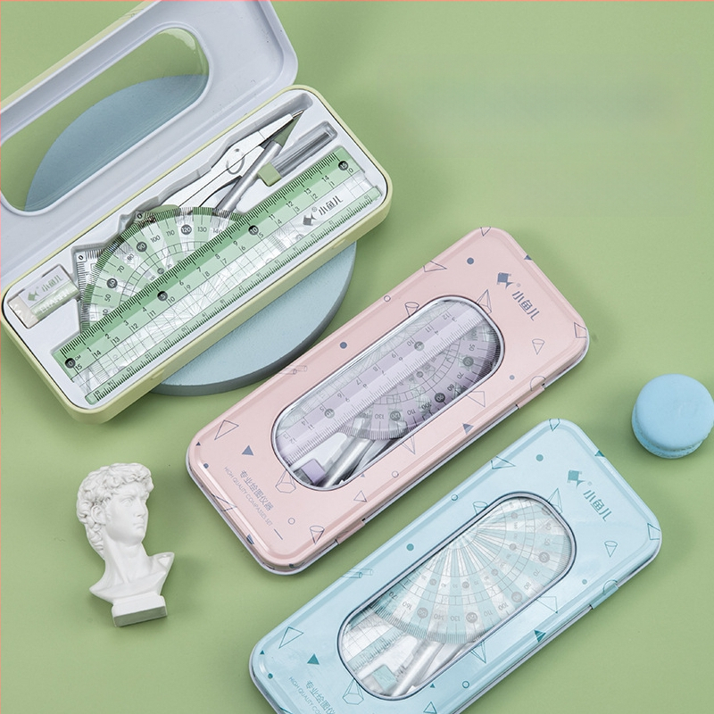 Little Fish 2220 Tsink-aliumi lineaar ja kompasside komplekt kolmnurga joonestuseks