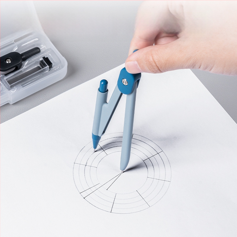 Deli VC1 plastikinis standartinis automatinis pieštukas su piešimo cirkuliu, 700 vnt