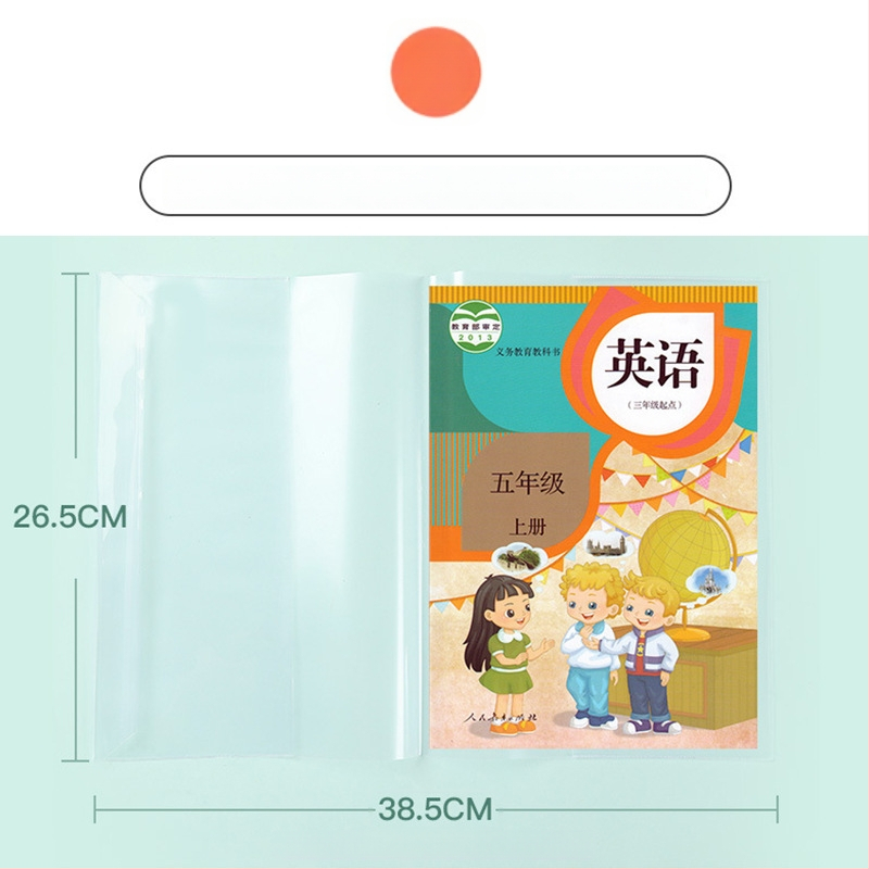 Ekologiška, skaidri matoma knygos viršelio apsauga vidurinės mokyklos mokiniams su neapkarpoma plėvele.