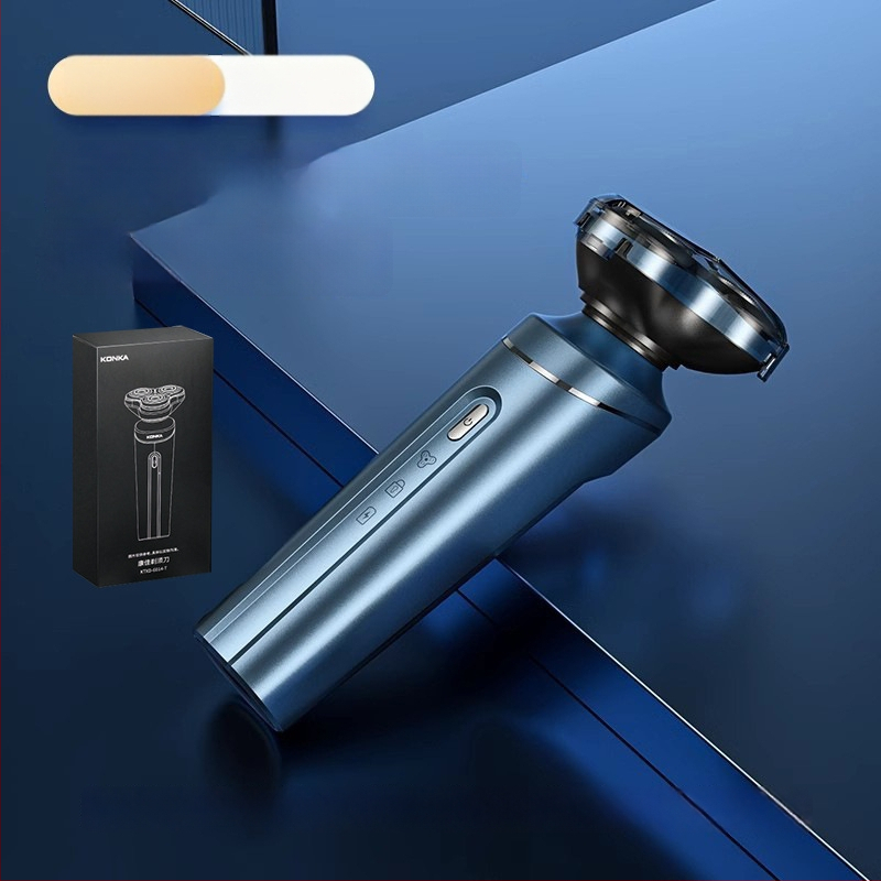 KS-Mini8 elektrinis skustuvas, pasukama galvutė, atsparus vandeniui, 2 valandų baterijos veikimas, kompaktiškas kelioninis skustuvas