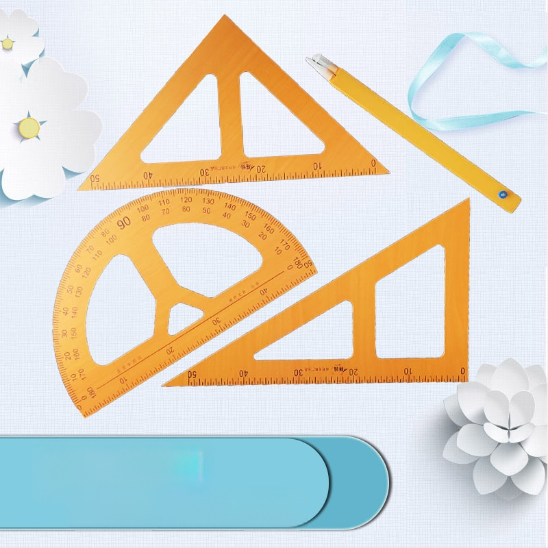 Koka rasēšanas komplekts ar divām trijstūra plāksnēm, svars 2000 g, materiāls koks