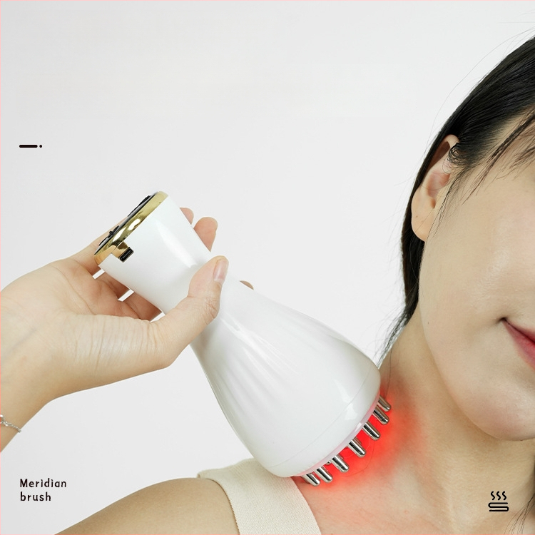 Elektriskā meridiānu masāžas birste mājsaimniecībai – fascijas pacēlājs skrāpēšanas instruments, kāju un visu ķermeņa masāža, USB barošana, MK-916, 45–55°C, 2600 mAh, ABS