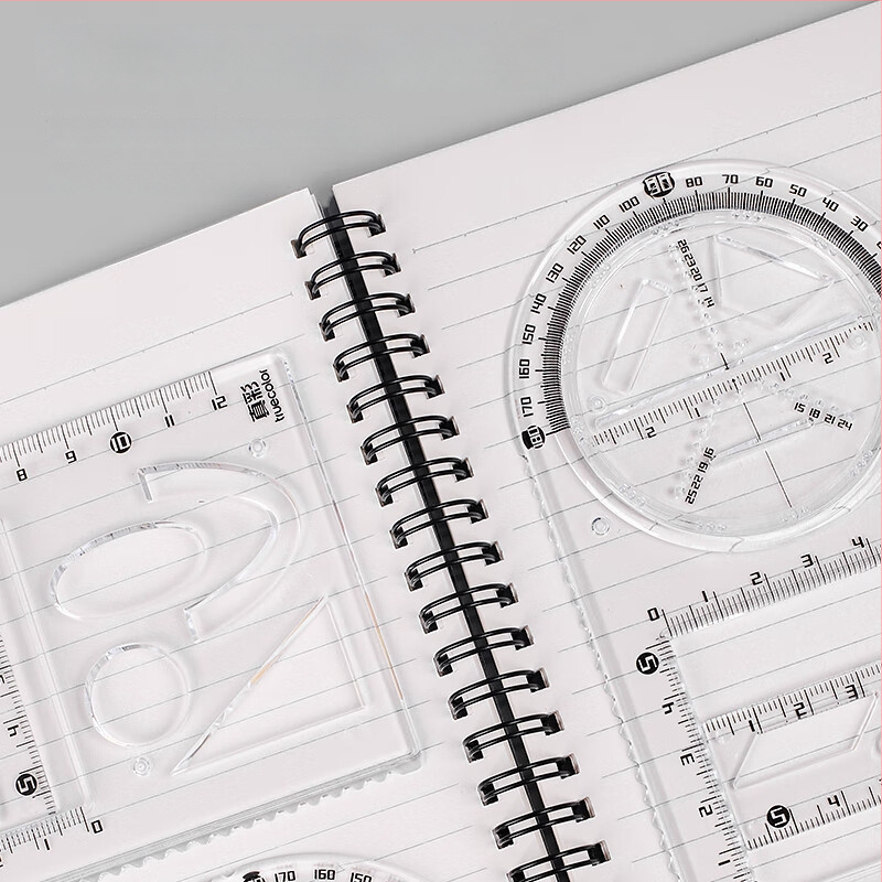 Rotējošs daudzfunkcionālais zīmēšanas komplekts sākumskolas un vidusskolas skolēniem, plastmasa, 100 g