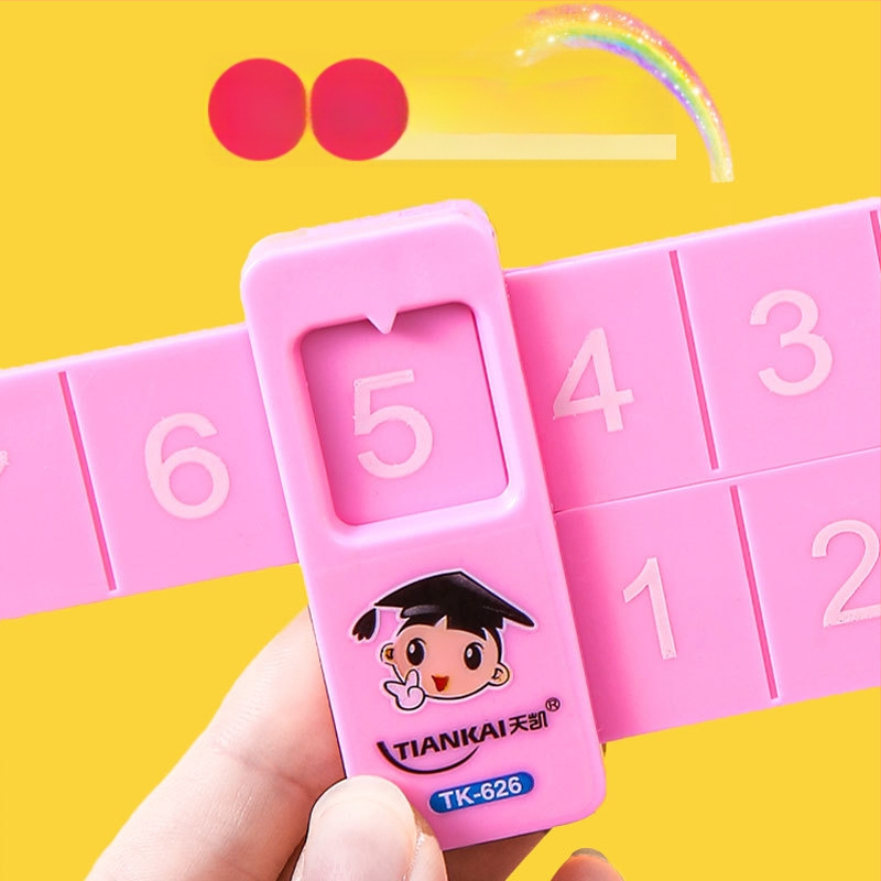 Yiyou plastmasas divpusīgs bērnu matemātikas lineāls skaitļu dalīšanai, pirmajai klasei, saskaitīšana un atņemšana līdz 10 un 20