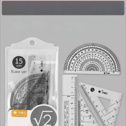 Li cao KBX306B plastmasas lineālu komplekts ar centimetru mērogu, piemērots kā dāvana dzimšanas dienā un izlaidumam