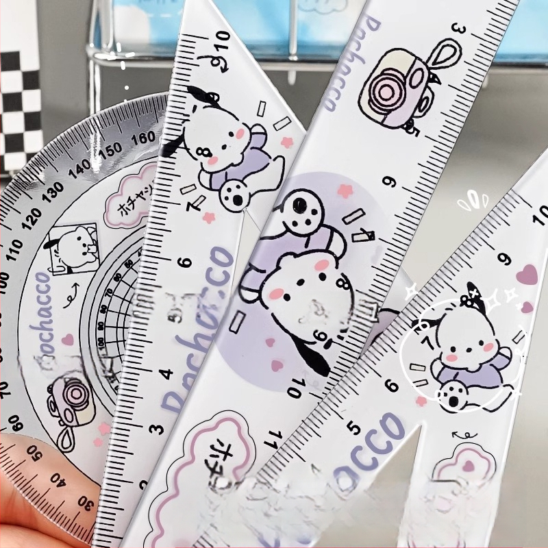 Li cao KBX306B plastmasas lineālu komplekts ar centimetru mērogu, piemērots kā dāvana dzimšanas dienā un izlaidumam