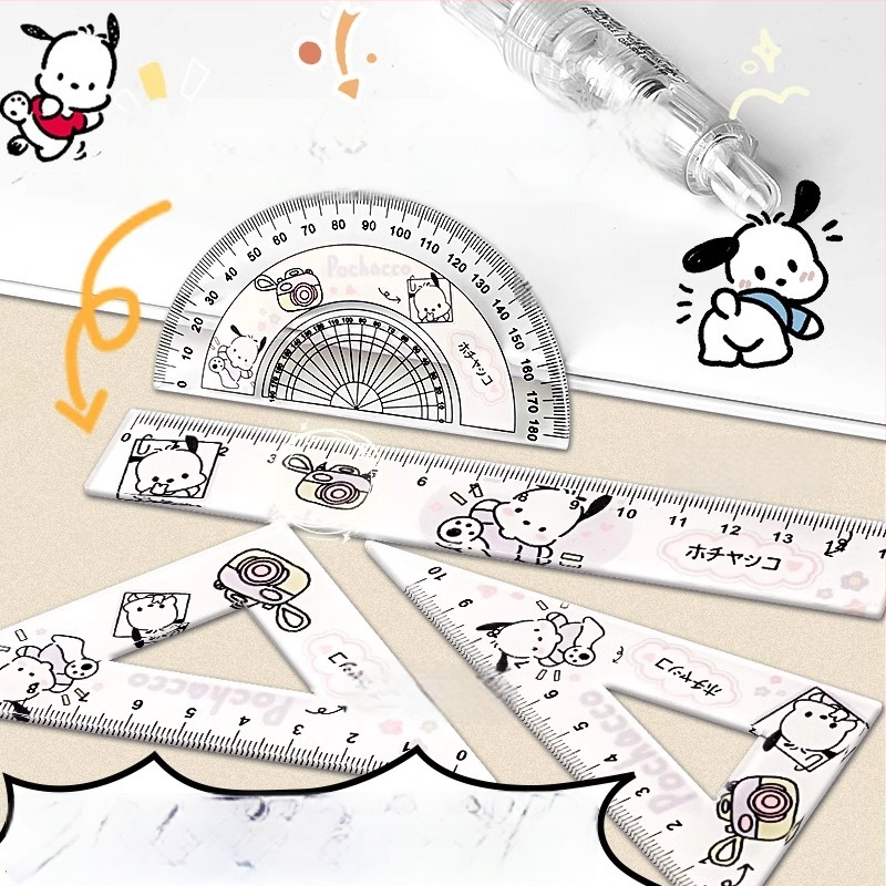 Li cao KBX306B plastmasas lineālu komplekts ar centimetru mērogu, piemērots kā dāvana dzimšanas dienā un izlaidumam