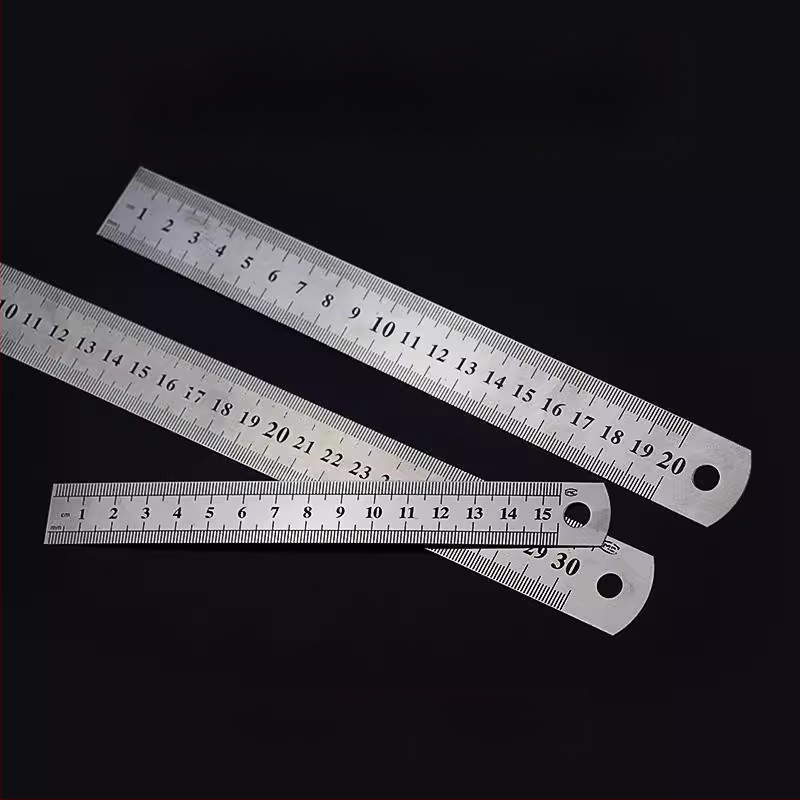 Friendly GBCI Daudzfunkcionāls nerūsējošā tērauda lineāls klasei, biezināts centimetra lineāls zīmēšanai un mērīšanai