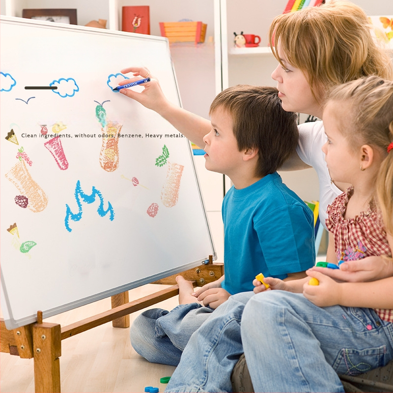 Enmi Fxa-hcq1501 Krāsošanas krītiņi klasē, kastē 40 iepakojumi, droši un mazgājami, cieta kartona dāvanu kastē