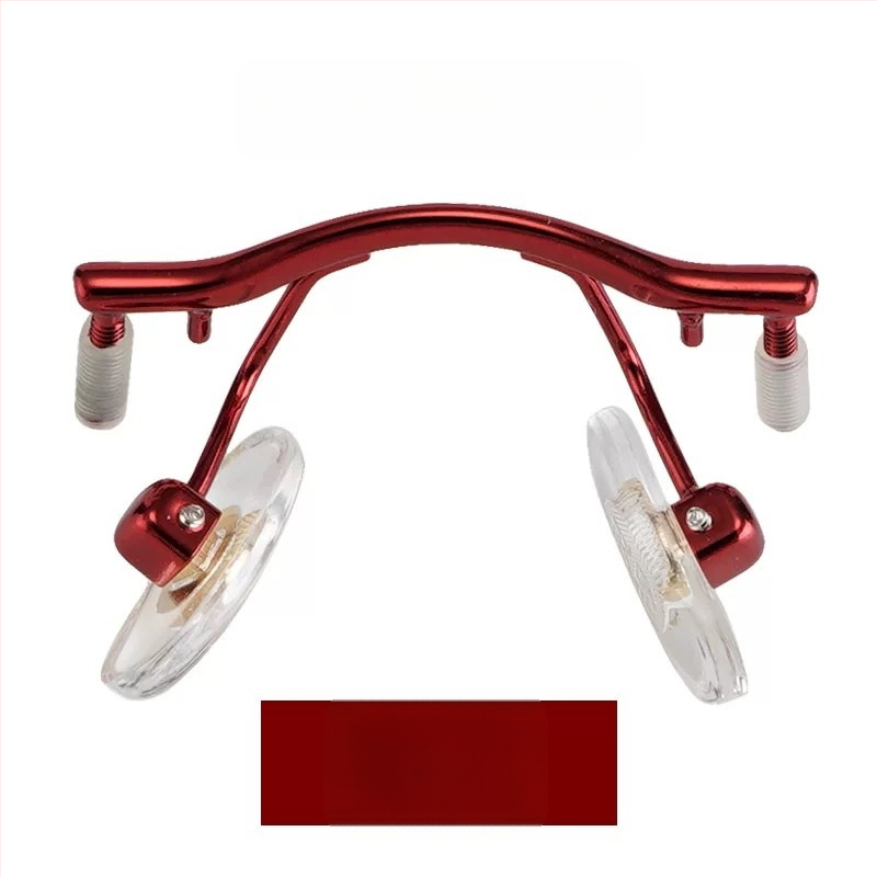 Alumīnija vidējais deguna tilts bezrāmju brillēm, skrūve 1.8 ar gumijas vāciņu, saderīgs ar vienas atveres un universālajām divām atverēm