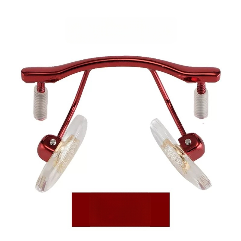 Alumīnija vidējais deguna tilts bezrāmju brillēm, skrūve 1.8 ar gumijas vāciņu, saderīgs ar vienas atveres un universālajām divām atverēm