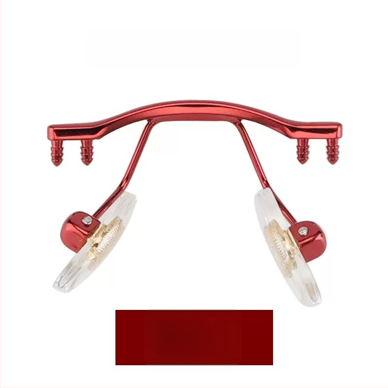 Alumīnija vidējais deguna tilts bezrāmju brillēm, skrūve 1.8 ar gumijas vāciņu, saderīgs ar vienas atveres un universālajām divām atverēm