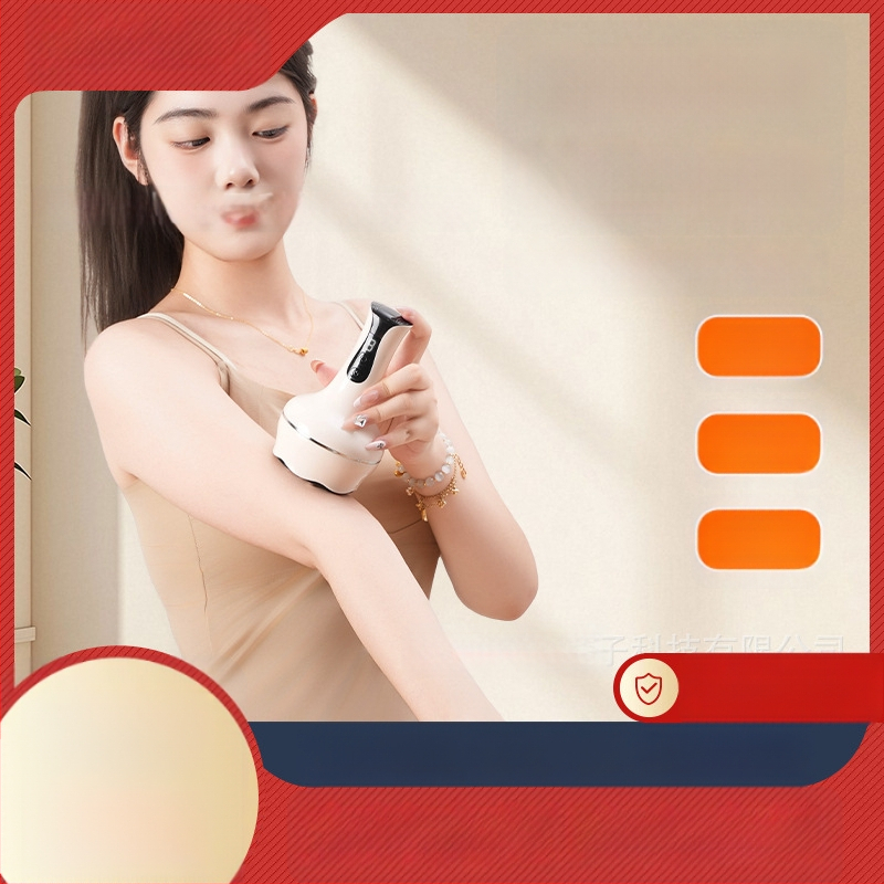 Visi vienā skrāpēšanas un cupping iekārta ar meridiānu otu, USB barošana, Bb-005 modelis, ABS korpuss, 1200 mAh akumulators, nepārtraukti regulējama ātrums