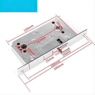 Ugniages durų rankena iš nerūdijančio plieno su apvaliu vamzdžio profiliu – CB-SIA, rankena su spyna ugniams durims ir evakuacijai, šiuolaikiškas minimalistinis stilius