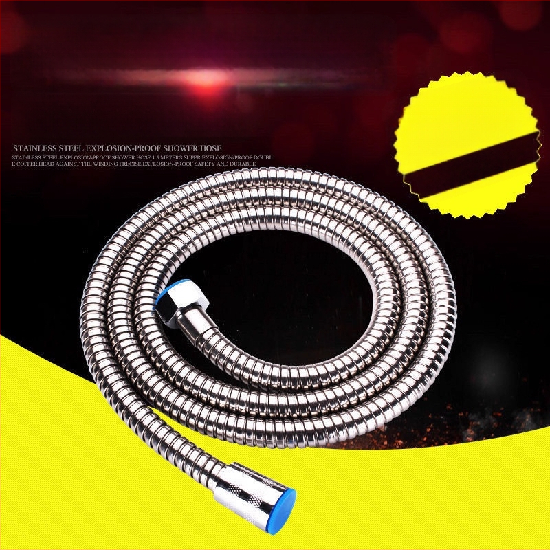 Nerūdijančio plieno dušo žarna su spyruokliniu korpusu, vario šerdimi, 4 taškų dušo vamzdis, tiesioginė instaliacija