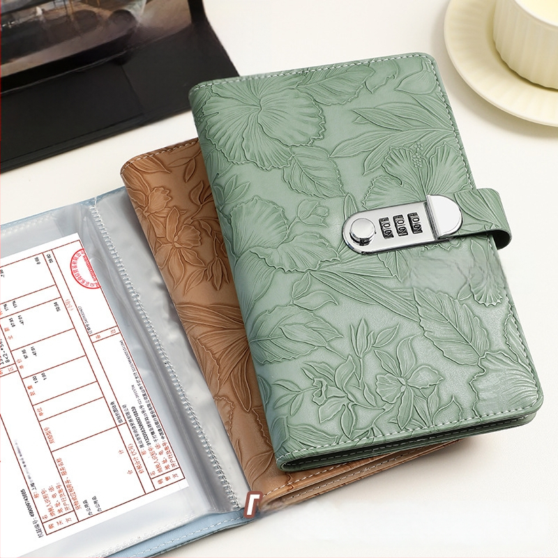 Boguan Išgraviruotas spaudimo depozitų laikiklis, modelis FDPJJ-001, minkšta oda, individualus logotipas