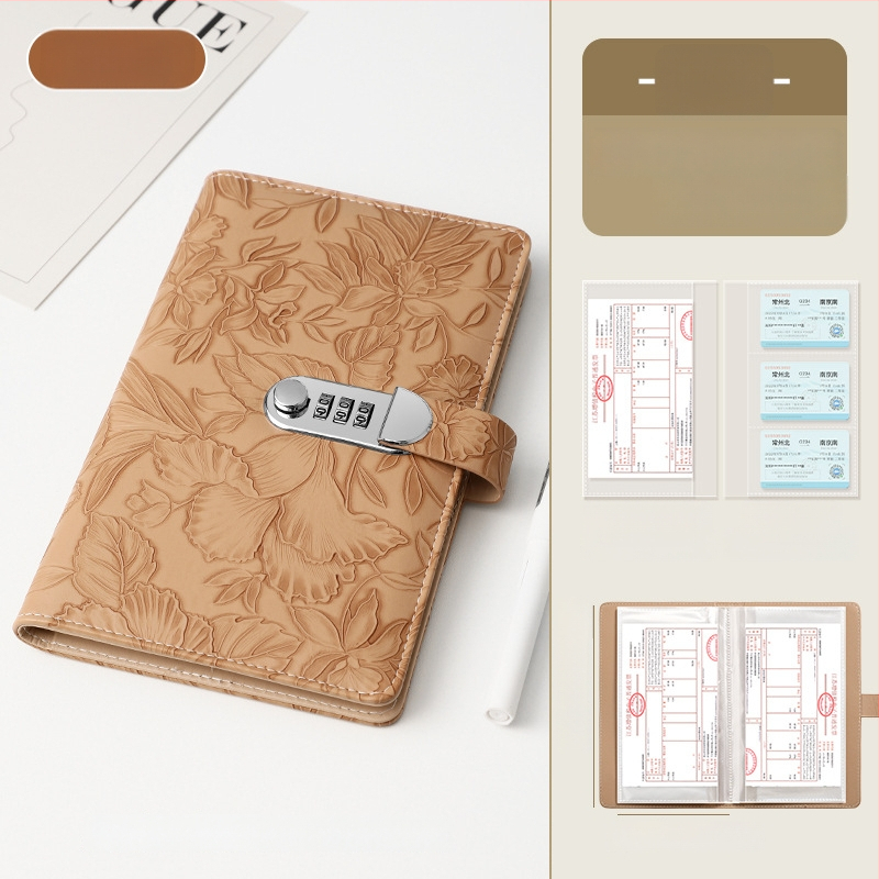 Boguan Išgraviruotas spaudimo depozitų laikiklis, modelis FDPJJ-001, minkšta oda, individualus logotipas