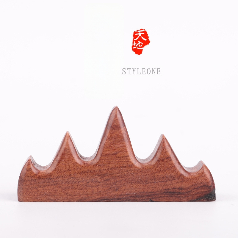 Medinis rašiklio ir šepetėlio laikiklis, Five Finger Mountain modelis, prekės kodas 521, kaligrafijos aksesuaras, pritaikymas galimas